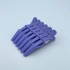 Alligator-shaped hair clip hair salon hair fixing pin purple / 악어모양 집게 머리 미용실 헤어 고정 핀 퍼플