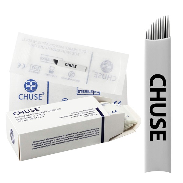Chuse Tattooing Micro Eyebrow – Long-lasting Verfassungs Needles Manual Blades Chuse Beauty S14 50pcs 14 mm Gen Eigte Needles