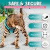 MeWO Cat Harness and Leash Set - Escape Proof, Reflective,