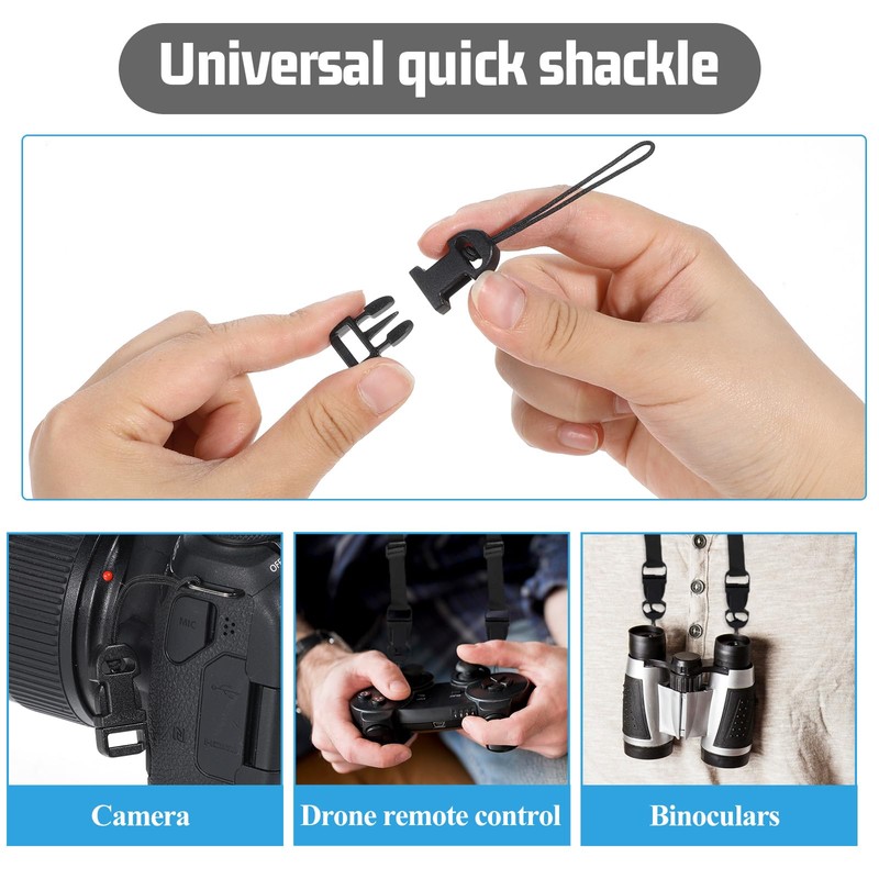 Gtziqa 6 Pack Camera Strap Quick Release Clips, Adjustable Buckle