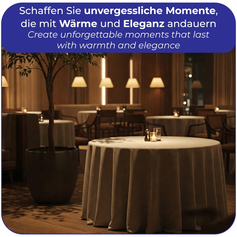 BLUZIMAN Washable Rectangular Tablecloth, 100% European Made of Luxury Fabric,