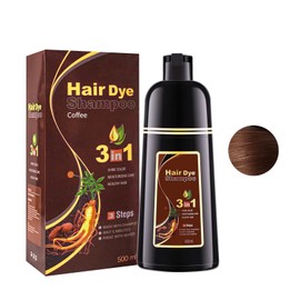 Kaffeebraun Hair Color Shampoo für graues Haar, Haarfärbemittel in wenigen Minuten, natürliches und langanhaltendes Haarfärbeshampoo für Männer und Frauen, 14,2 Fl.Oz