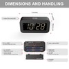 T-FAMY Digital Alarm Clock with Hybrid LED/LCD Time Display, Battery