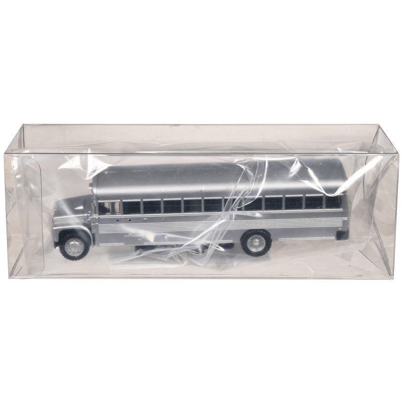 Promotex DCD School Bus 1/87 (HO) Plastic Model Silver Metallic