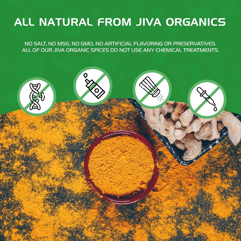 Jiva Organic Turmeric Powder 7 oz - Packaged in Resealable