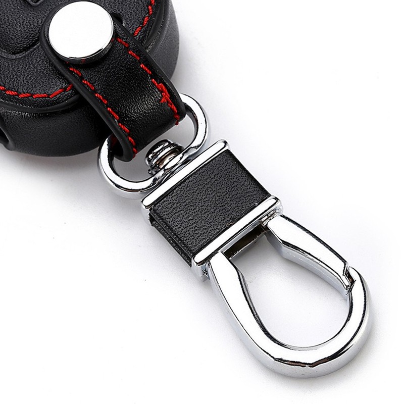 Happyit Leather Car Key Cover Cases keychain for VW Volkswagen