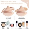 12 Piezas Esponjas Maquillaje Triangular para Polvo, Borlas para Maquillaje