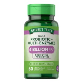 Nature's Truth Probióticos Prebióticos Multienzimas 60 Cápsulas Veganas