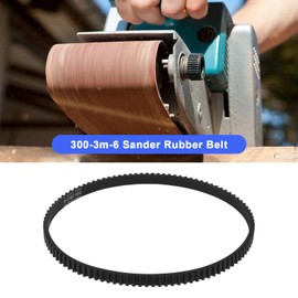 SG Store 2PCS Rubber Drive Belt Compatible with Makita 9910 9911 Sander Replacement Closed Loop Belt 6mm Width 300mm Circumference 3mm Tooth Pitch Black