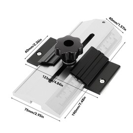 Thin Rip Jig Table Saw Jig Guide, Making Repetitive Narrow Thin Strip Cuts, Metal Fast Thin Ripping Guide for Table Saw Band Saw Router Table for Woodworking Tools (Silver)