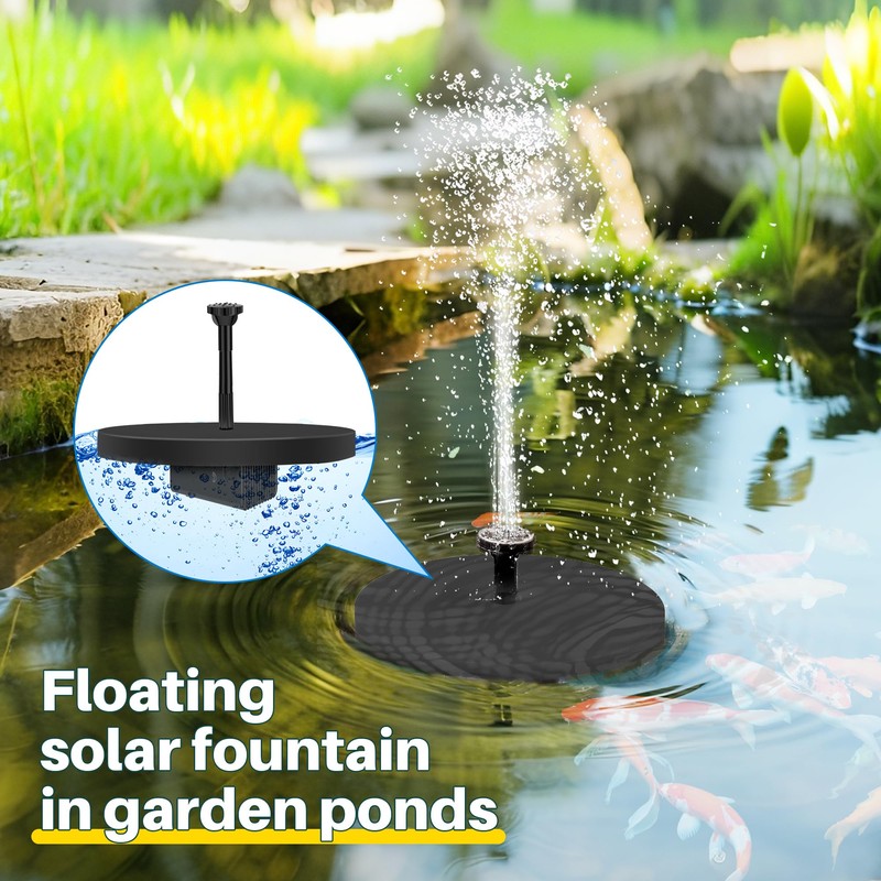 Biling 5.5W Solar Fountain Pump for Bird Bath, DIY Solar