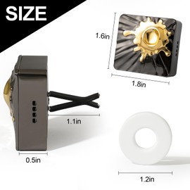 KEVANCHO Car Air Freshener Diffuser Vent Clip, Aroma Diffuser Refills, Aromatherapy Diffusers for Fragrance Car Accessories Decoration, Gift for Women Men Dad Mom (Iron black and Gold)