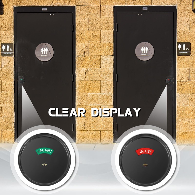 Tandefio 1 Pcs Deadbolt with Occupancy Indicator, Vacant Occupied Bathroom