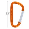 6 Pack Aluminum Multi-Color Carabiner Spring Clip Keychain (Orange, Large)