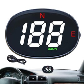 GPS Speed Gauge, Head Up Display Vehicle Speed Compass, GPS Smart Gauge Speedometer with Overspeed Alarm for Trucks