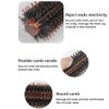 Roller Round Brush, 14 Rows Natural Wooden Boar Bristle Round