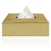 PTAPIPI Elegant PU Leather Tissue Box Holder, Modern Rectangular Towel