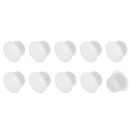 METALLIXITY Screw Hole Plugs (10mm Dia x 12.5mm Cap Dia x 8mm H) 30Pcs, Plastic Shelf Peg Cap Cover Button - for Kitchen Cupboard Furniture, White
