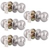 Gobrico Brushed Nickel Round Door Knobs for Bedroom Bathroom,Stainless Steel