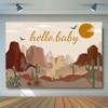 Avezano Hello Baby Baby Shower Backdrop Retro Cowboy Baby Shower