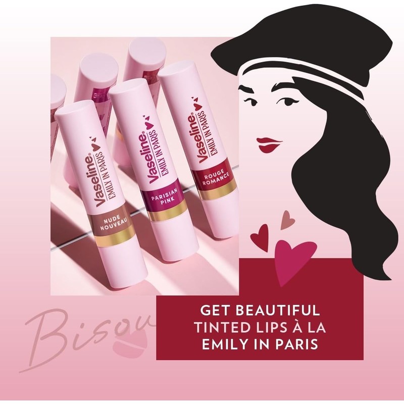 Vaseline Emily in Paris Bálsamo Labial Color Rojo, 3.0g