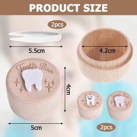Pack of 2 Tooth Box Milk Teeth Boys Tooth Box Milk Teeth Girls Milk Tooth Box Comes with Clip Milk Tooth Box for Boys and Girls Children's Birthday Gift Commemorate Your First Tooth