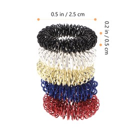 Scicalife Fidget Rings Relief Stress Fidget Sensory Toys,5 Pack Finger Massage Rings Acupressure Ring for Women Men