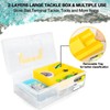 Glimstone Fishing Tackle Boxes Waterproof Premium Plastic Storage Organizer Container