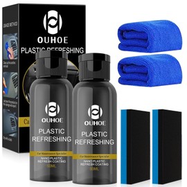 2 Stück Revitalisierendes Beschichtungsmittel für Kunststoffe,50ml Plastic Refreshing Auto,Auto Kunststoffteile Runderneuerungsmittel,Kunststoffpflege Auto, Reparaturmittel für Autokunststoffe