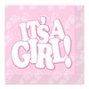 Beistle It's A Girl - Servilletas para bebidas, color rosa