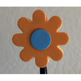 Orange Flower Blue Center Antenna Topper Ball NIP