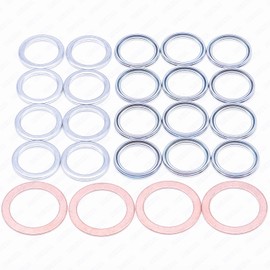 Rexka 24pcs Transfer & Differential Service Gasket Kit Compatible with Toyota Lexus 4Runner Land Cruiser Tundra Tacoma FJ Cruiser Highlander RAV4 Sequoia Sienna 1215710010 9043024003 90430A0003