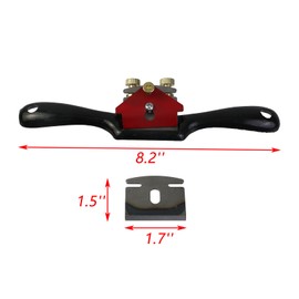 UTALIND 1 Pcs Flat Spokeshave with 4 Pcs Metal Blade Adjustable Spokeshave Metal Manual Wood Planers Suitable for Wood Craft