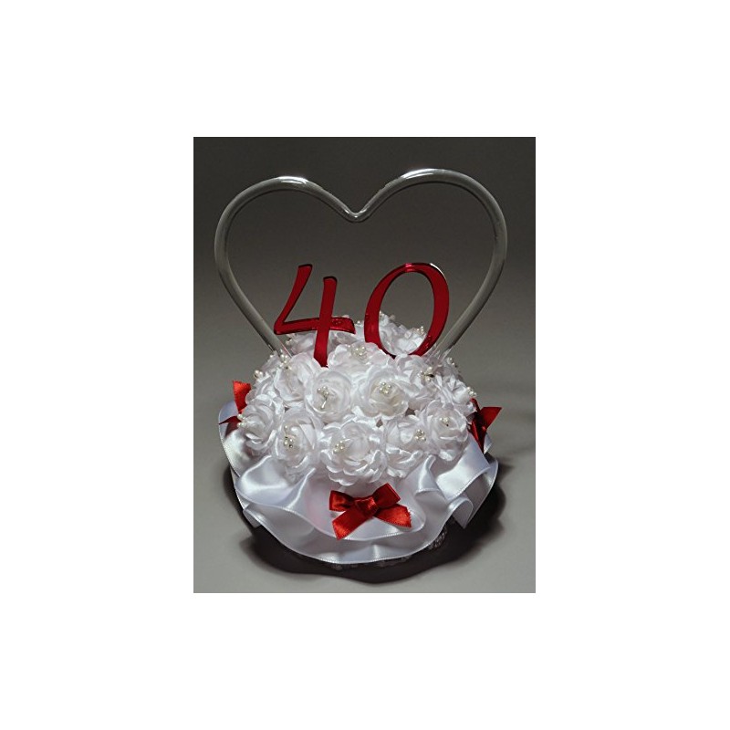 40th Wedding Anniversary Cake Topper "Remembering The Years" (865-40)