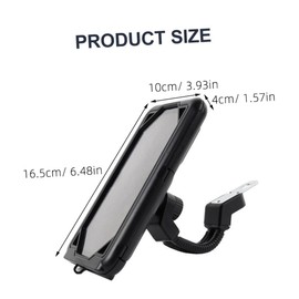 Operitacx Motorbike Phone Holder Rotatable Phone Support for Bikes Motorcycles Material Easy Installation Adjustable Angle for Rearview Mirrors Fit