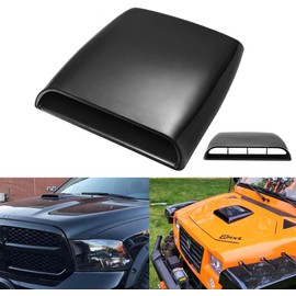 NATGIC Universal Car Air Flow Decorative Intake Hood Scoop Turbo Bonnet Vent Cover (Black)