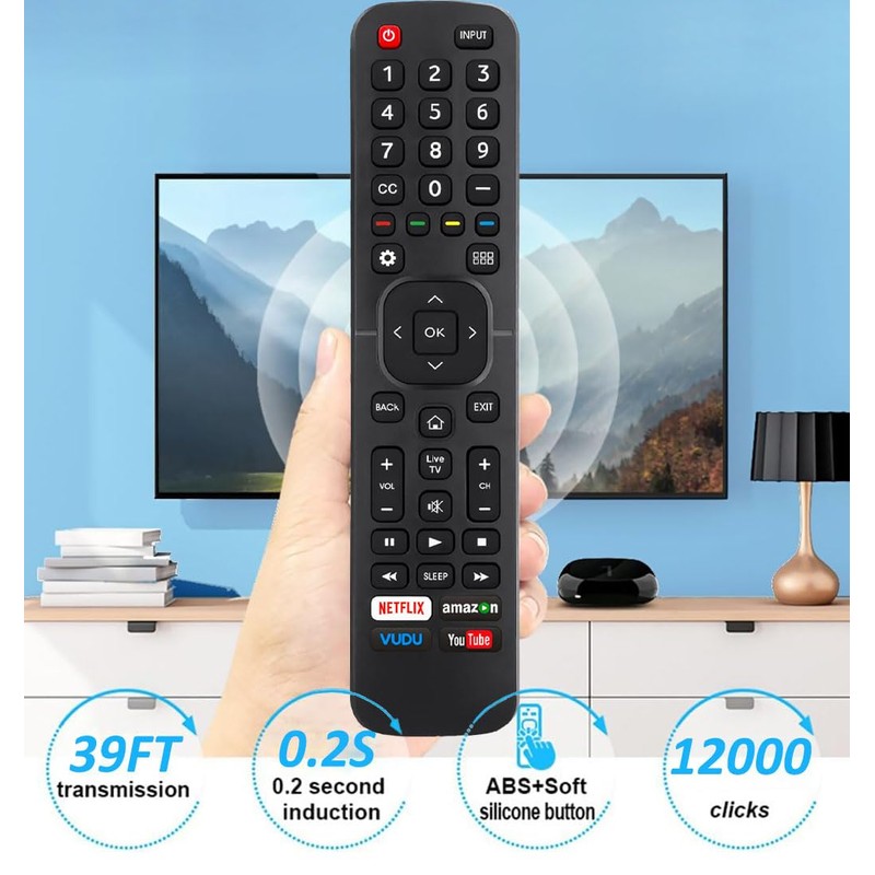 Replacement Remote Control for All Hisense 4K LED HD UHD