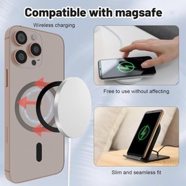 JEYORZY 6 Stück Universal Magnet Ring Aufkleber, Kompatibel mit MagSafe Ring, Verbesserte Magnetische Aufladung und Zubehörhalterung, Einfache Installation, Optimierte Ladefunktion