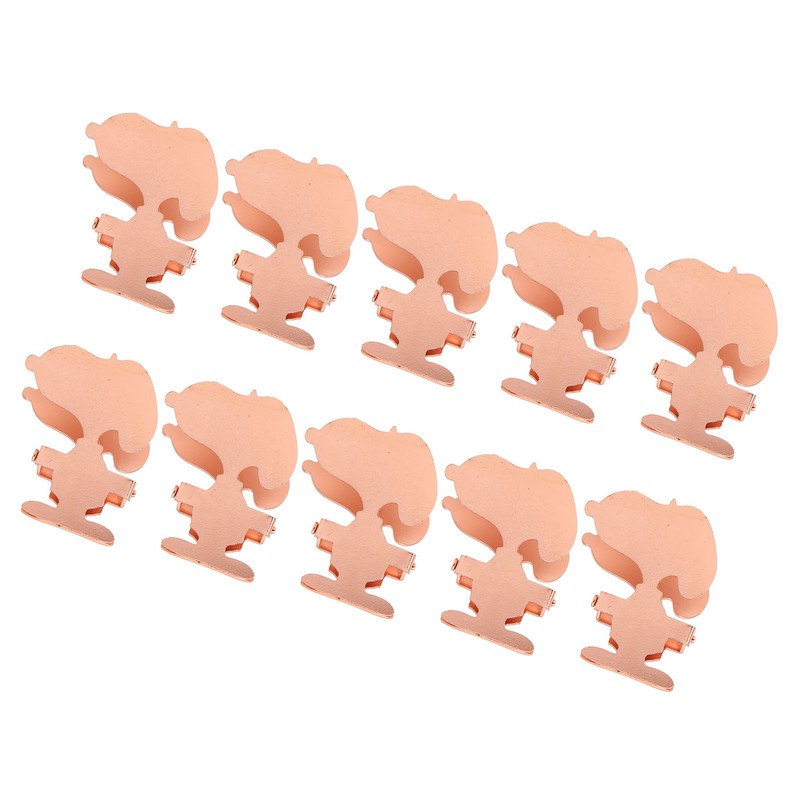 10pcs Metal Binder Clips Innovative Cartoon Cute Shape Electroplated Rustproof