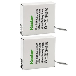 Kastar 2 Pack Battery Compatible with SJCAM SJ6 Legend SJCAM SJ 6 Battery and Charger, SJCAM SJ6 Legend 4K Action Camera, SJCAM SJ6 Legend Sport Camera, SJCAM SJ6 Pro 4K Action Camera