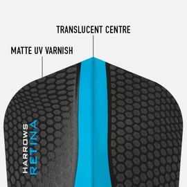 Harrows Retina Dart Flights - 5 x Sets (15 Flights Total) - 100 Micron Dart Flights - Premium Extra Strong - UK Made - Professional Dart Accessories - Blue Dart Flights