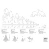 Ursus 17200001 Winter Paper Scenery, Elk, White, 4 Sheets of
