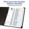 Avery Ready Index Classic Tab Titles, 31-Tab, 1-31, 8.5 X