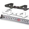 2Pcs 4x4 Emblems Badge 3D Metal Chrome Logo Side Trunk