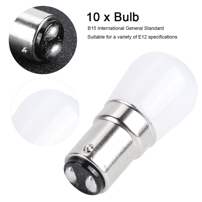 10Pcs 1.5W LED Candle Light Bulb Lamp Repalacement Parts Aceessories