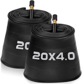 Bike Tube Options of 20x3, 20x4, 24x4, 26x4 Inner Tube for Bike and Electric Bike with Schrader Valve (1, 20x4)