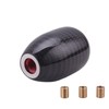 Carbon Fiber Shift Knob Gear Shifter Knobs with 3 Adapter