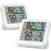 MeesMeek 2 Pack Indoor Thermometer Room Temperature Home Hygrometer Humidity