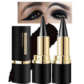 BANGFENG 2Pcs Ultra-Pigmented Black Eyeliner – delineador de ojos for Bold, Goth-Inspired Looks, Waterproof & Smudge-Proof Formula, Long-Lasting & Intense Color for Dramatic and Smoky Eyes Makeup