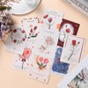 HannaFires 3D Mini Greeting Cards - Mixed Roses Collection, Folding